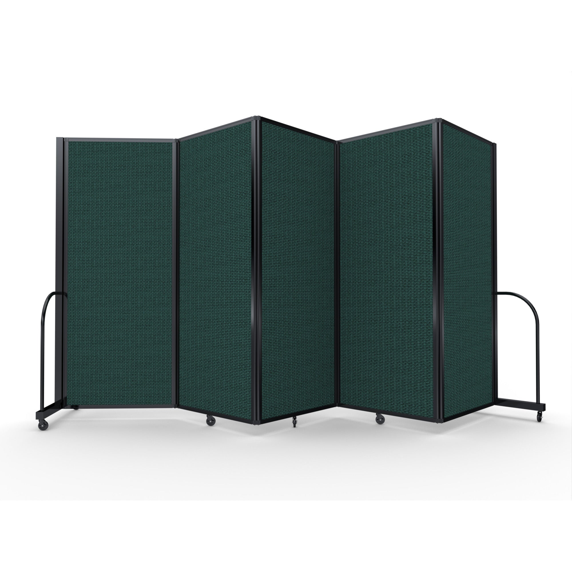 Screenflex Full Motion Divider, 6'10" x 14'1", Black Frame, Mallard