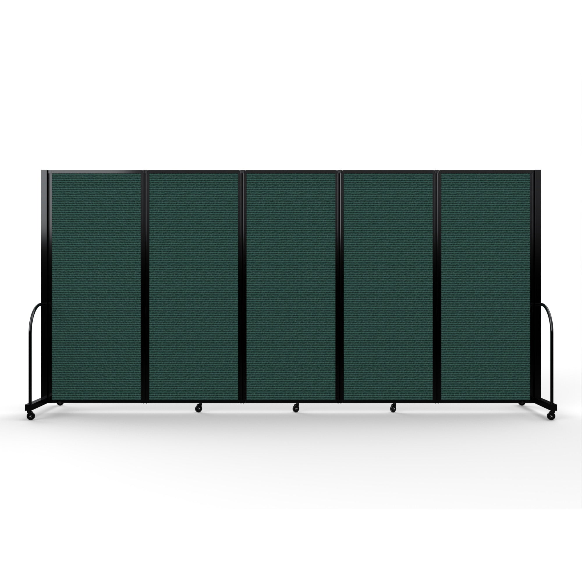 Screenflex Full Motion Divider, 6'10" x 14'1", Black Frame, Mallard
