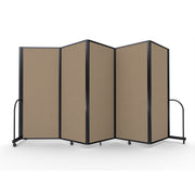Screenflex Full Motion Divider, 6'10" x 14'1", Black Frame, Desert