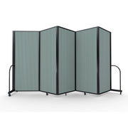 Screenflex Full Motion Divider, 6'10" x 14'1", Black Frame, Sea Green