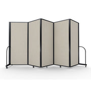 Screenflex Full Motion Divider, 6'10" x 14'1", Black Frame, Sand