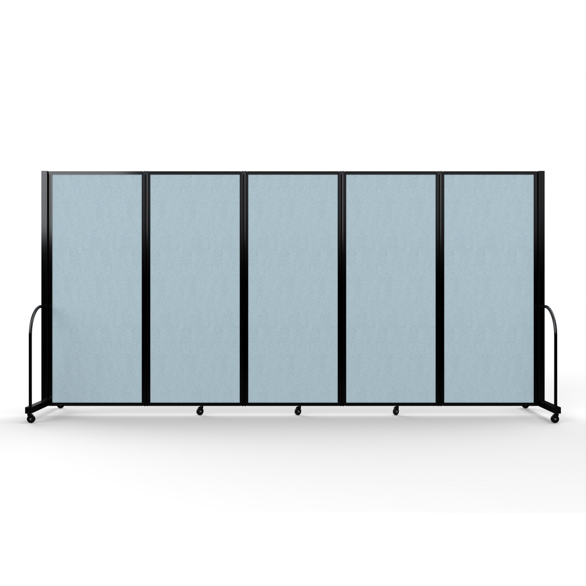 Screenflex Full Motion Divider, 6'10" x 14'1", Black Frame, Blue Tide Vinyl