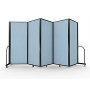 Screenflex Full Motion Divider, 6'10" x 14'1", Black Frame, Blue Tide Vinyl