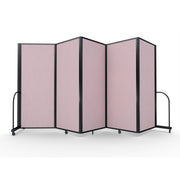 Screenflex Full Motion Divider, 6'10" x 14'1", Black Frame, Raspberry Mist Vinyl