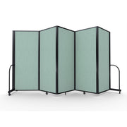 Screenflex Full Motion Divider, 6'10" x 14'1", Black Frame, Mint Vinyl