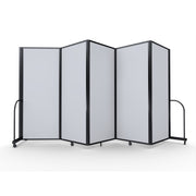 Screenflex Full Motion Divider, 6'10" x 14'1", Black Frame, Ice Vinyl