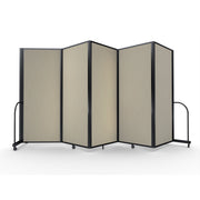 Screenflex Full Motion Divider, 6'10" x 14'1", Black Frame, Hazelnut Vinyl