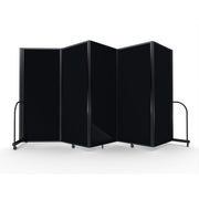 Screenflex Full Motion Divider, 6'10" x 14'1", Black Frame, Coal Vinyl
