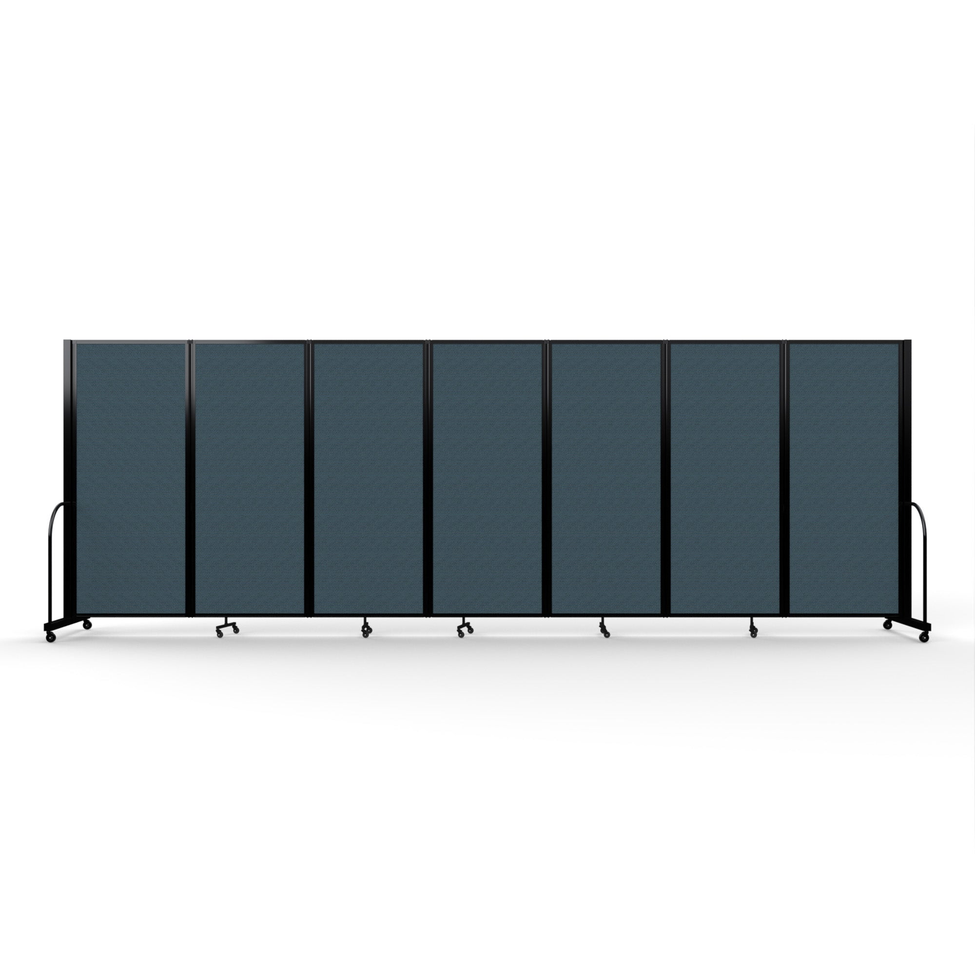 Screenflex Full Motion Divider, 6'10" x 19'7", Black Frame, Lake