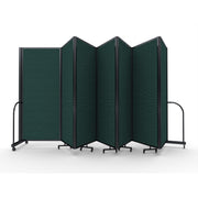 Screenflex Full Motion Divider, 6'10" x 19'7", Black Frame, Mallard