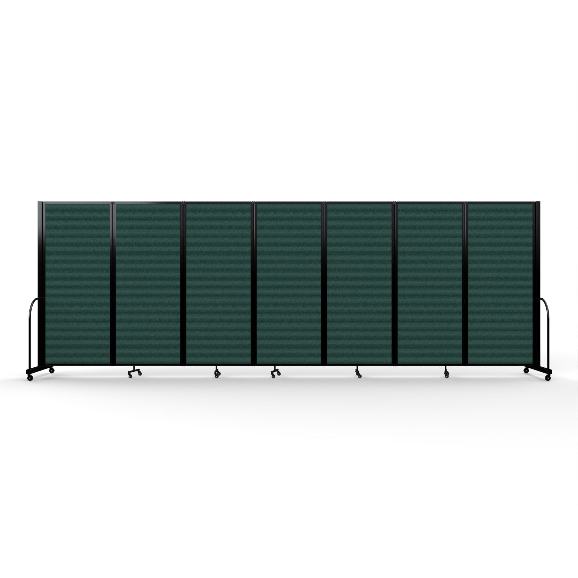 Screenflex Full Motion Divider, 6'10" x 19'7", Black Frame, Mallard