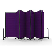 Screenflex Full Motion Divider, 6'10" x 19'7", Black Frame, Purple