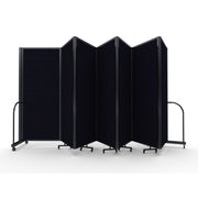 Screenflex Full Motion Divider, 6'10" x 19'7", Black Frame, Black