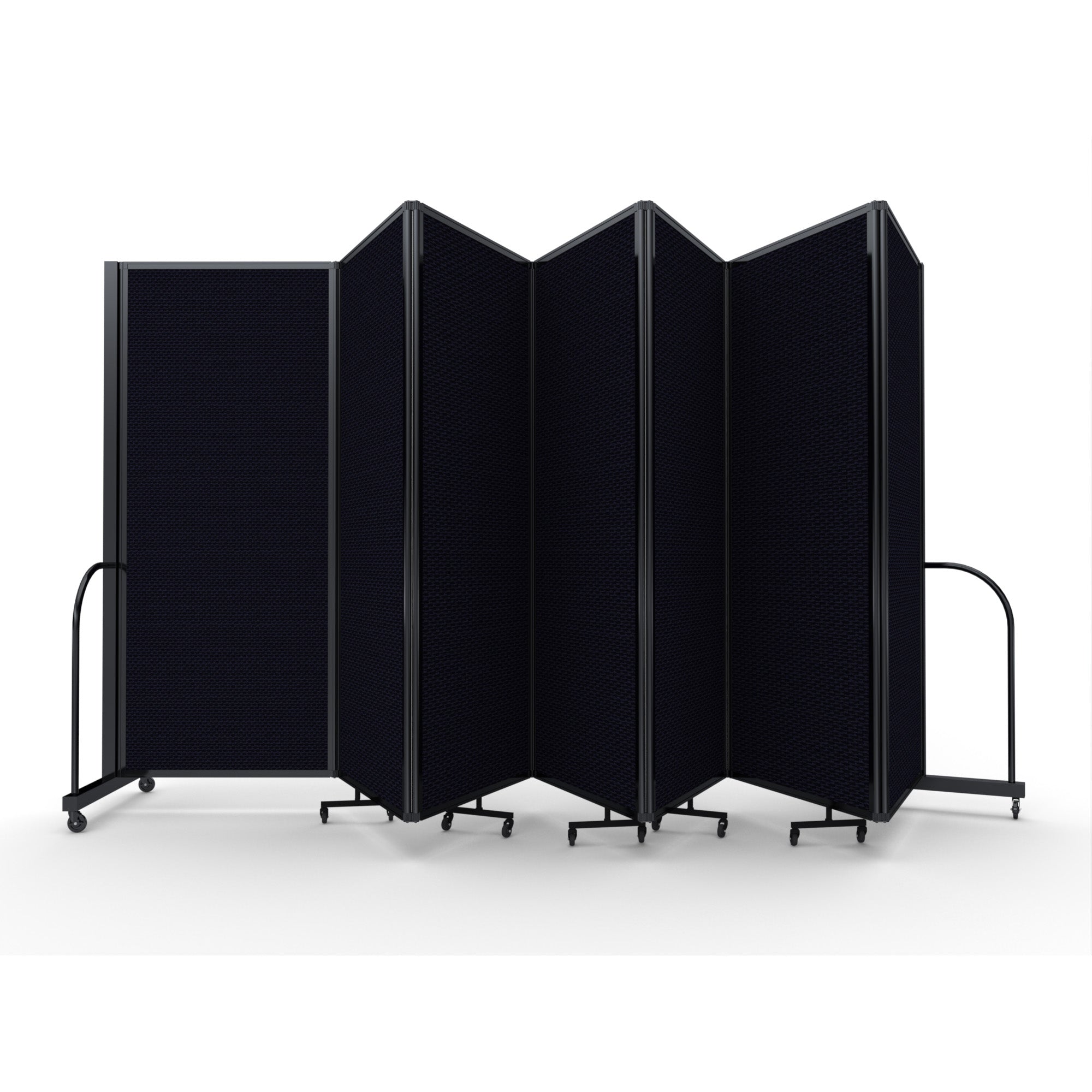 Screenflex Full Motion Divider, 6'10" x 19'7", Black Frame, Black
