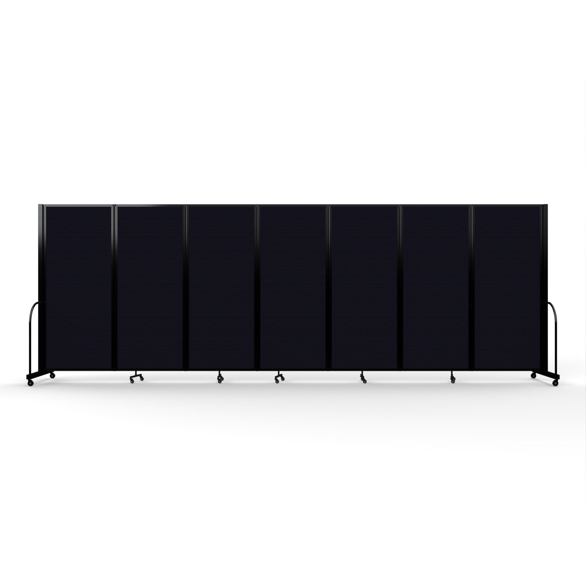 Screenflex Full Motion Divider, 6'10" x 19'7", Black Frame, Black