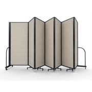 Screenflex Full Motion Divider, 6'10" x 19'7", Black Frame, Sand