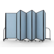 Screenflex Full Motion Divider, 6'10" x 19'7", Black Frame, Blue Tide Vinyl