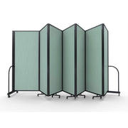 Screenflex Full Motion Divider, 6'10" x 19'7", Black Frame, Mint Vinyl