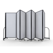 Screenflex Full Motion Divider, 6'10" x 19'7", Black Frame, Ice Vinyl