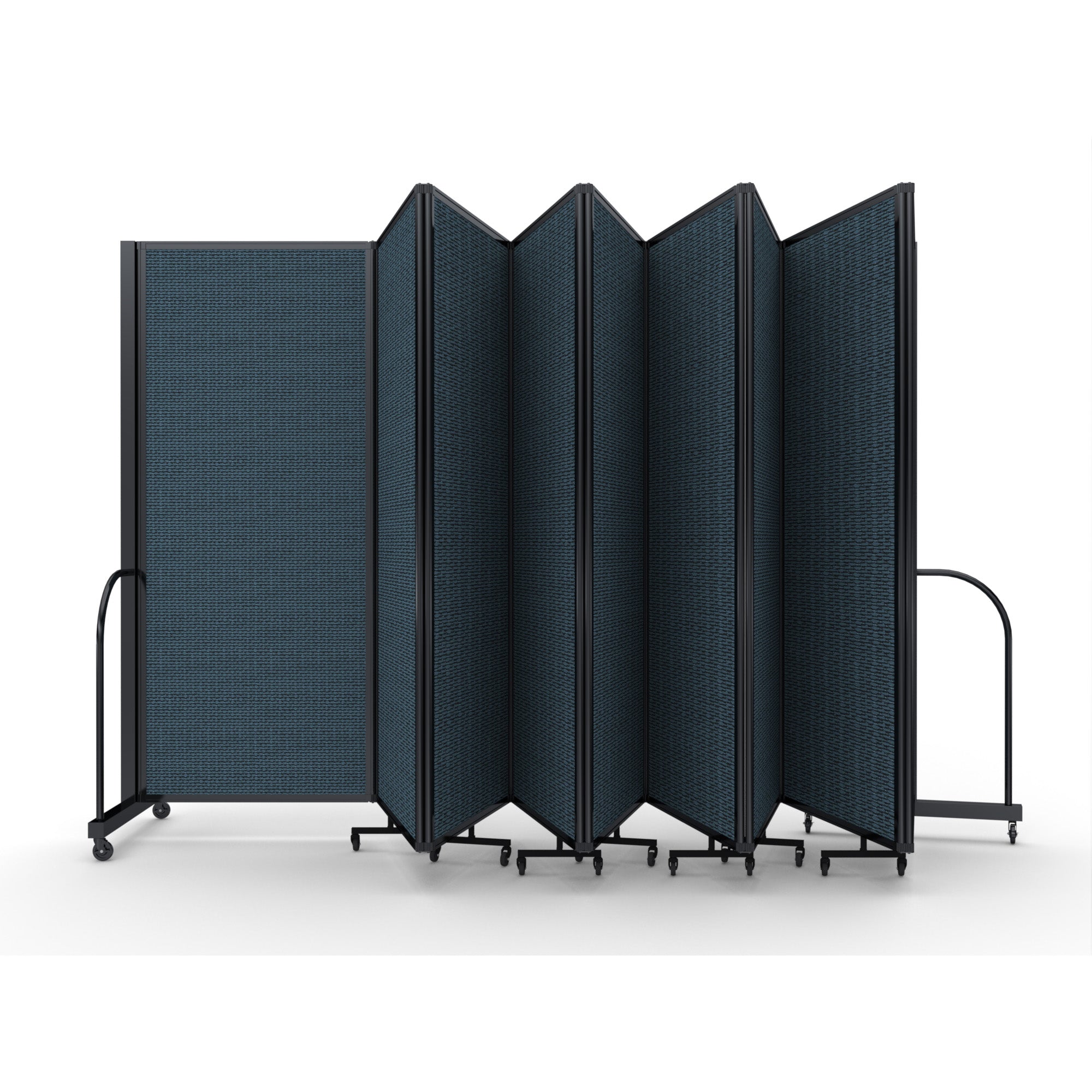 Screenflex Full Motion Divider, 6'10" x 25'1", Black Frame, Lake