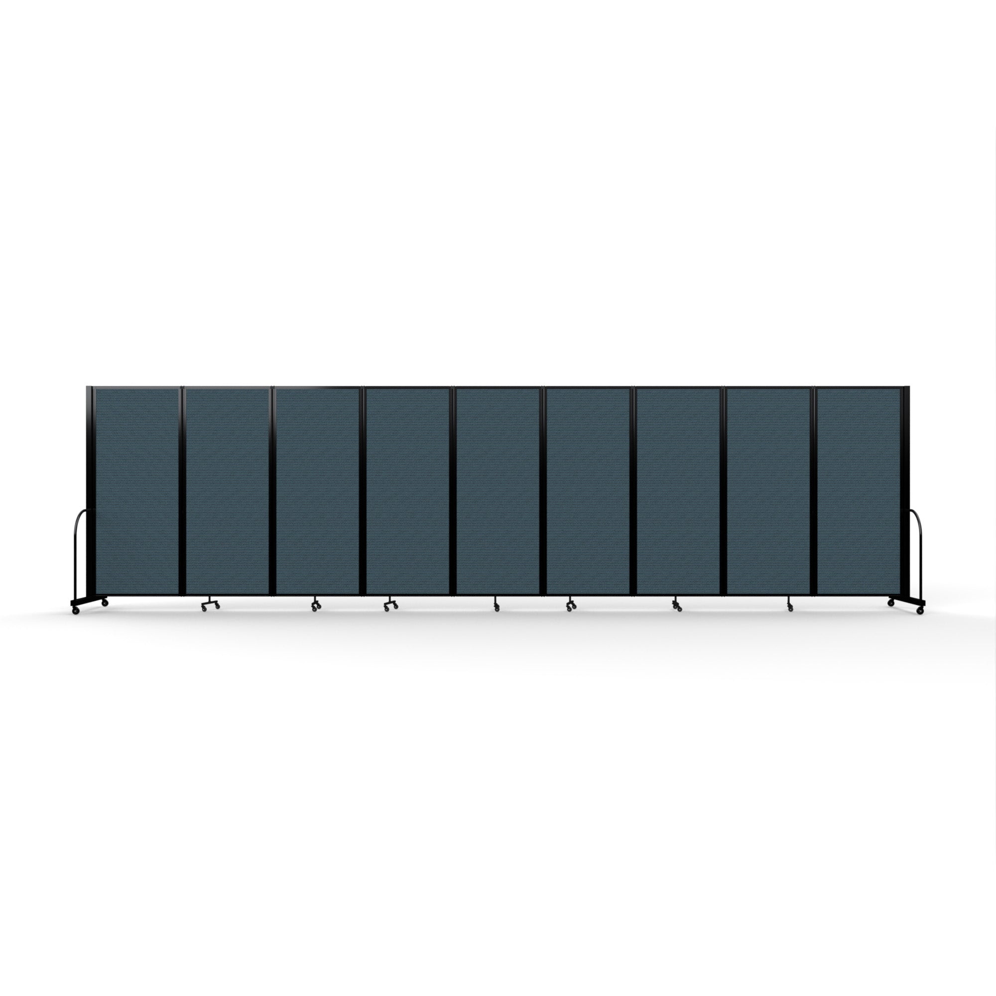 Screenflex Full Motion Divider, 6'10" x 25'1", Black Frame, Lake
