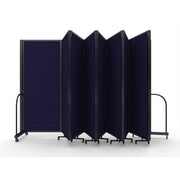 Screenflex Full Motion Divider, 6'10" x 25'1", Black Frame, Navy