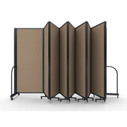 Screenflex Full Motion Divider, 6'10" x 25'1", Black Frame, Dessert