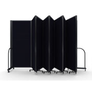 Screenflex Full Motion Divider, 6'10" x 25'1", Black Frame, Black