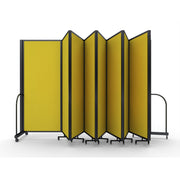 Screenflex Full Motion Divider, 6'10" x 25'1", Black Frame, Primary Yellow
