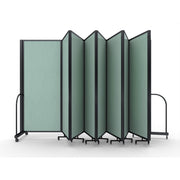 Screenflex Full Motion Divider, 6'10" x 25'1", Black Frame, Mint Vinyl