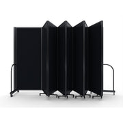 Screenflex Full Motion Divider, 6'10" x 25'1", Black Frame, Coal Vinyl