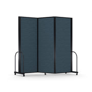 Screenflex Full Motion Divider, 7'6" x 8'7", Black Frame, Lake