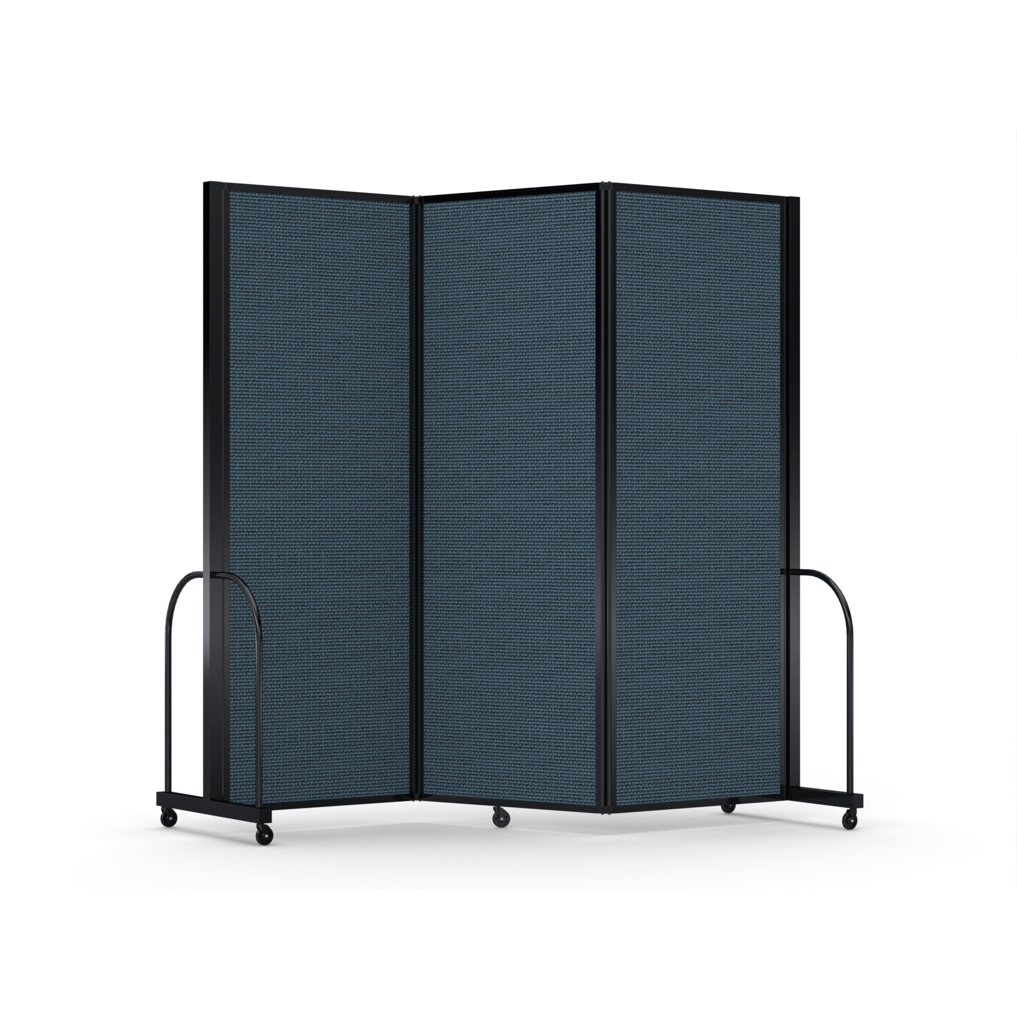 Screenflex Full Motion Divider, 7'6" x 8'7", Black Frame, Lake