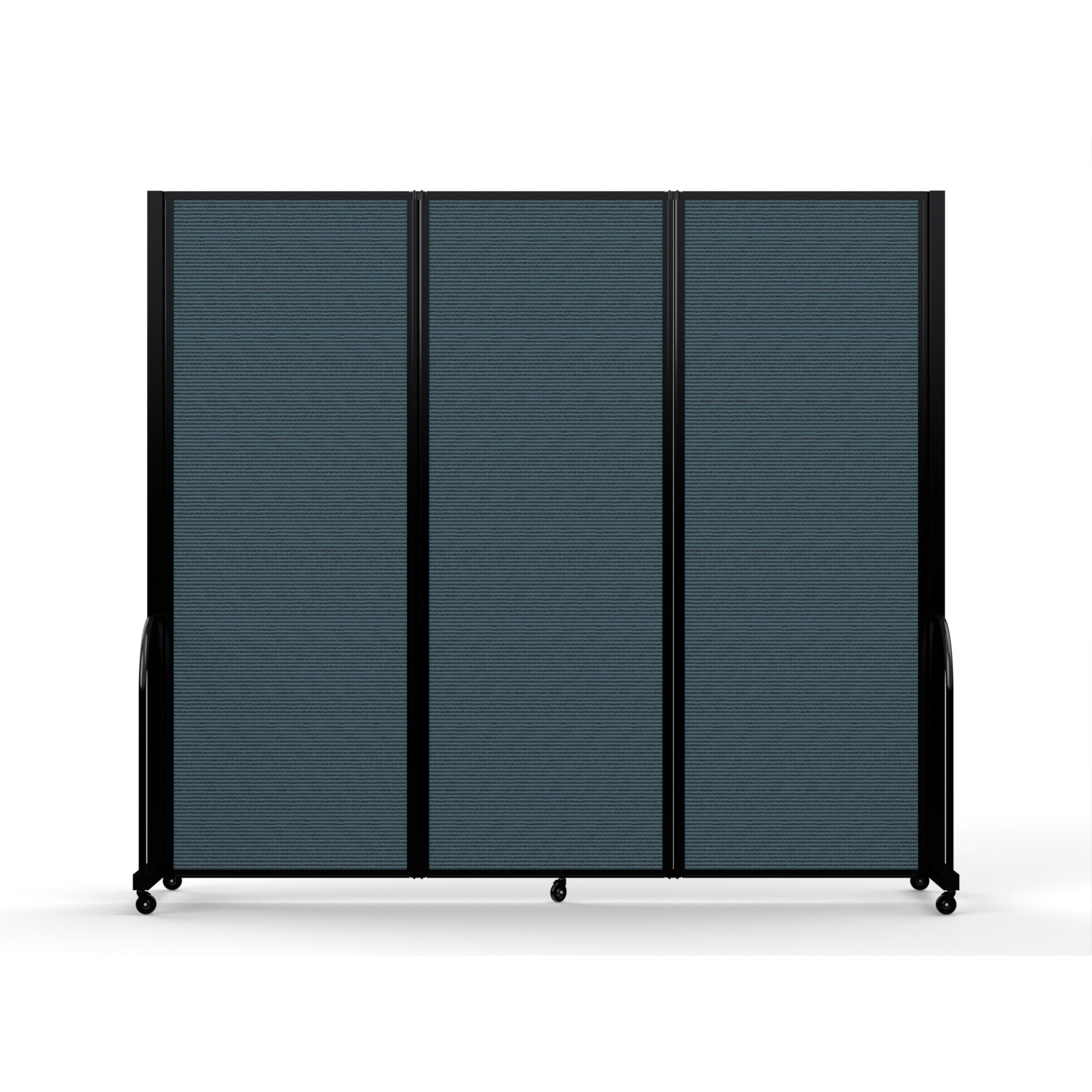 Screenflex Full Motion Divider, 7'6" x 8'7", Black Frame, Lake