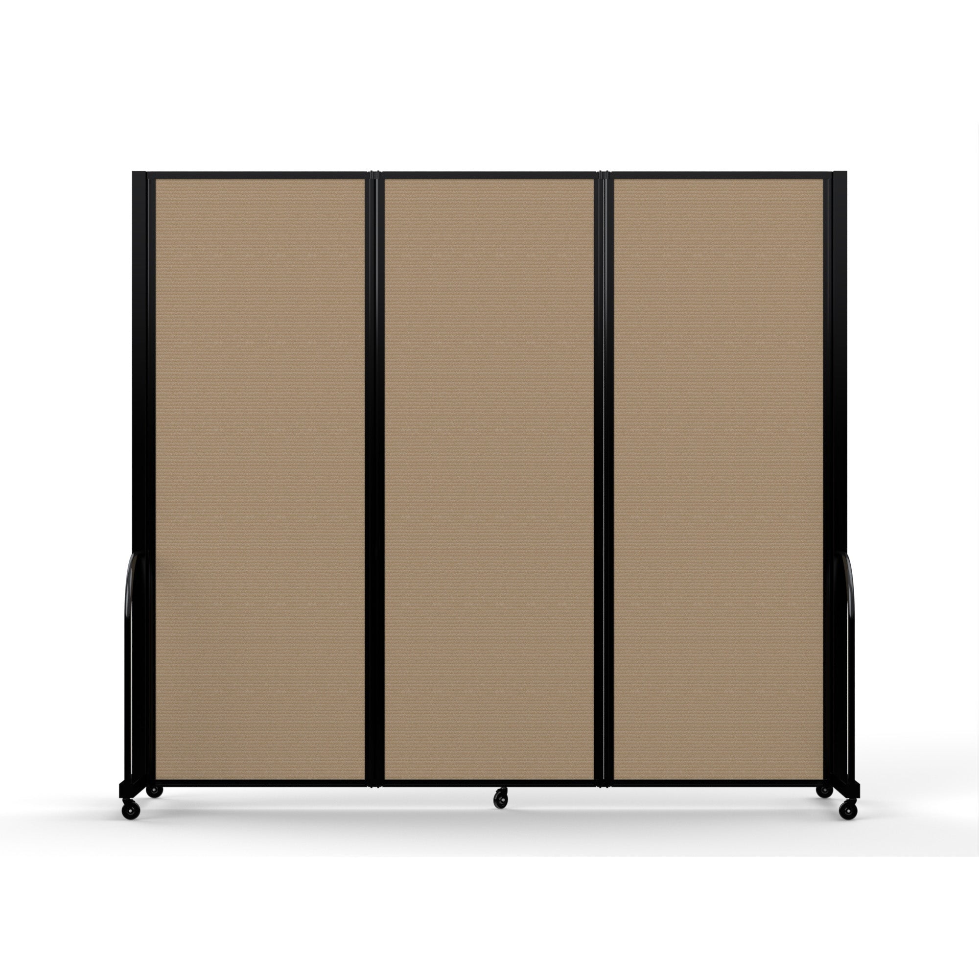 Screenflex Full Motion Divider, 7'6" x 8'7", Black Frame, Desert