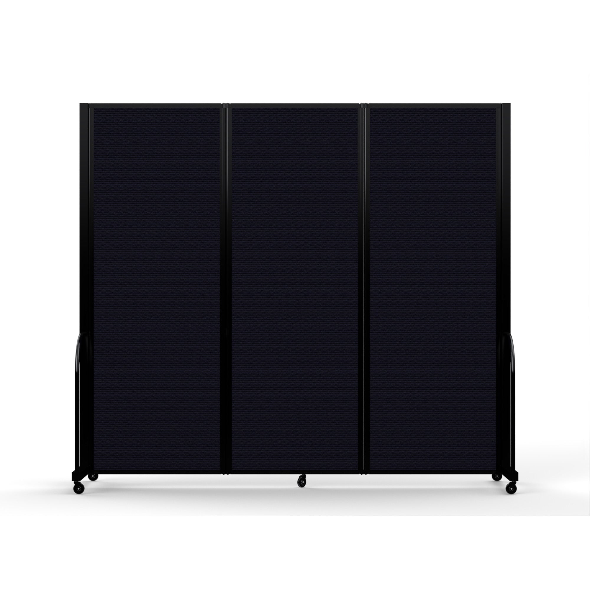 Screenflex Full Motion Divider, 7'6" x 8'7", Black Frame, Black