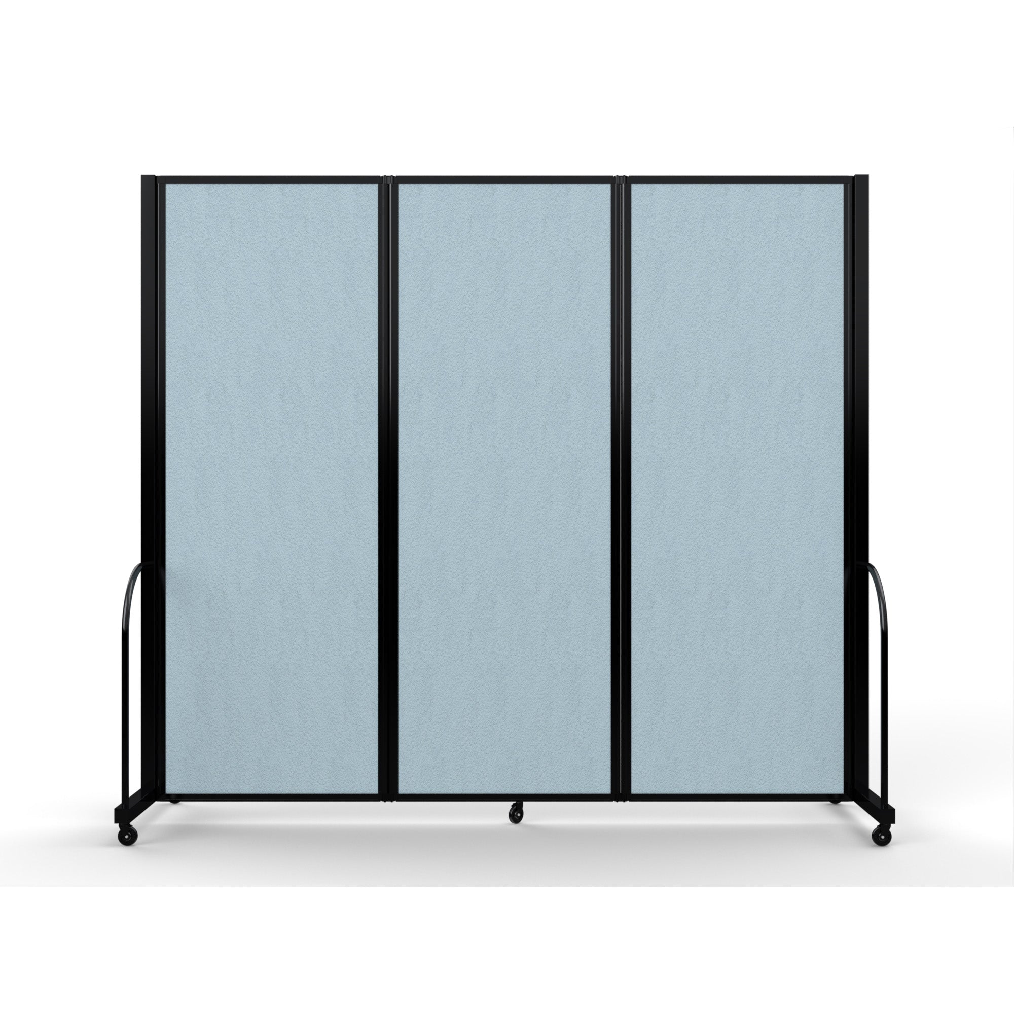 Screenflex Full Motion Divider, 7'6" x 8'7", Black Frame, Blue Tide Vinyl