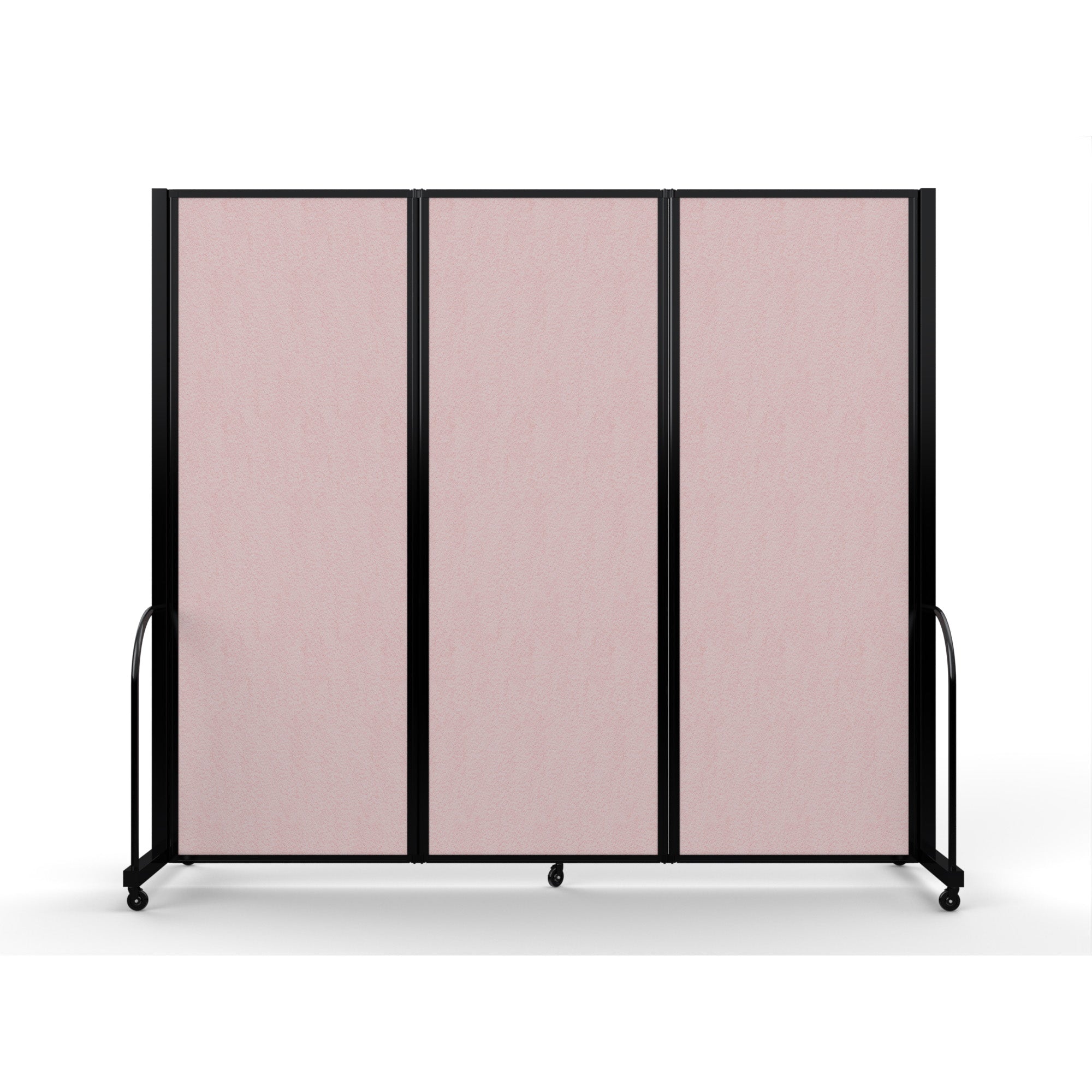 Screenflex Full Motion Divider, 7'6" x 8'7", Black Frame, Raspberry Mist Vinyl