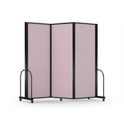 Screenflex Full Motion Divider, 7'6" x 8'7", Black Frame, Raspberry Mist Vinyl