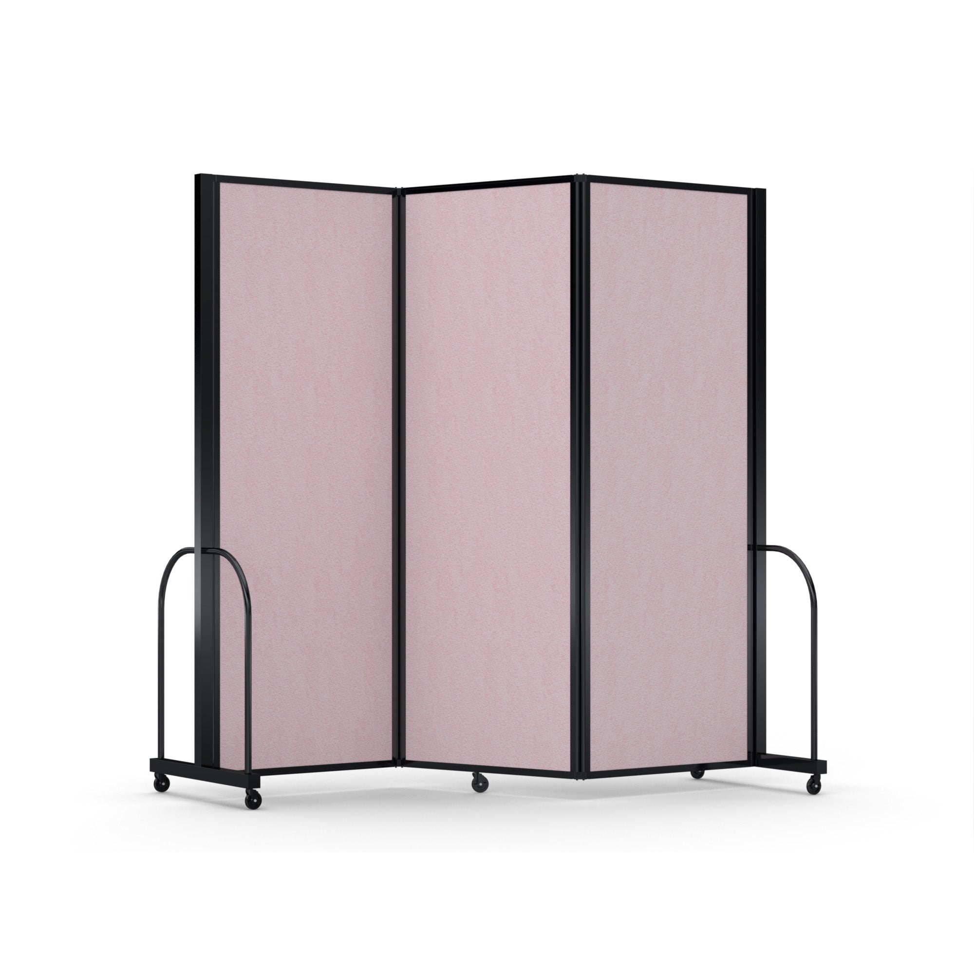 Screenflex Full Motion Divider, 7'6" x 8'7", Black Frame, Raspberry Mist Vinyl