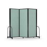 Screenflex Full Motion Divider, 7'6" x 8'7", Black Frame, Mint Vinyl