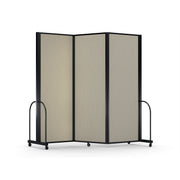 Screenflex Full Motion Divider, 7'6" x 8'7", Black Frame, Hazelnut Vinyl