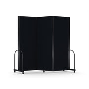 Screenflex Full Motion Divider, 7'6" x 8'7", Black Frame, Coal Vinyl