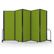 Screenflex Full Motion Divider, 7'6" x 14'1", Black Frame, Apple Green