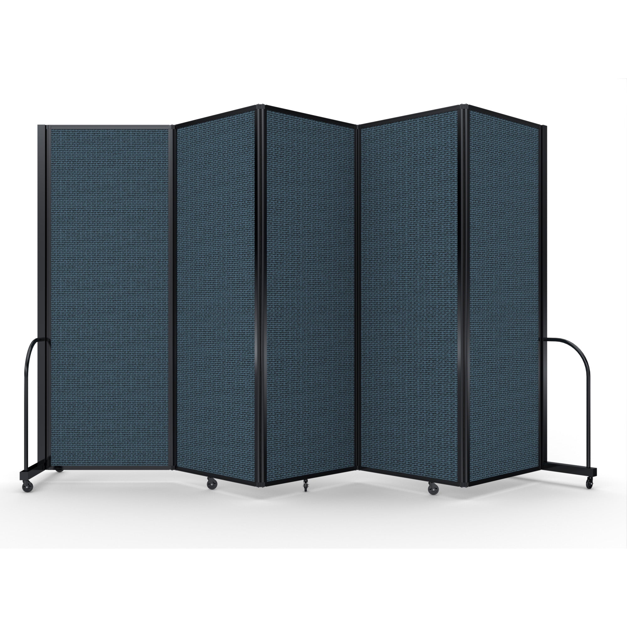 Screenflex Full Motion Divider, 7'6" x 14'1", Black Frame, Lake