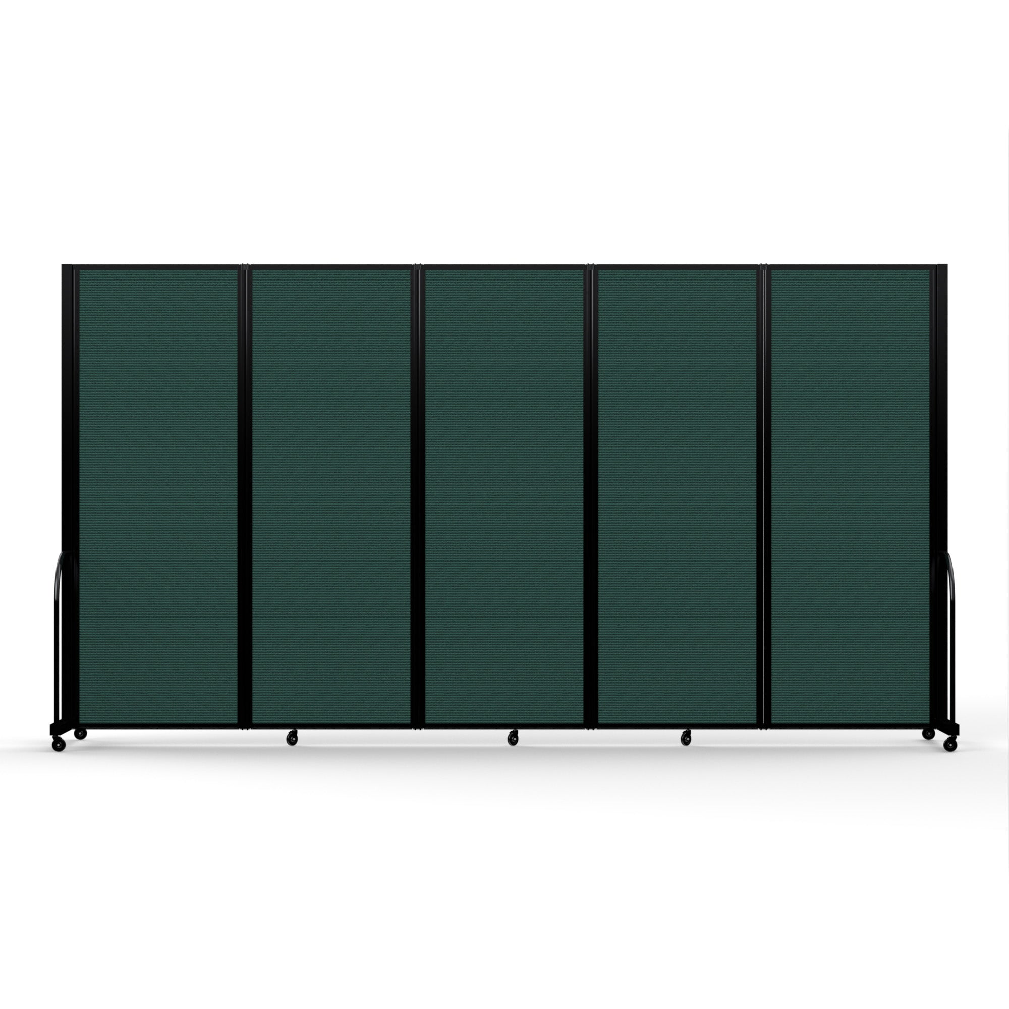 Screenflex Full Motion Divider, 7'6" x 14'1", Black Frame, Mallard