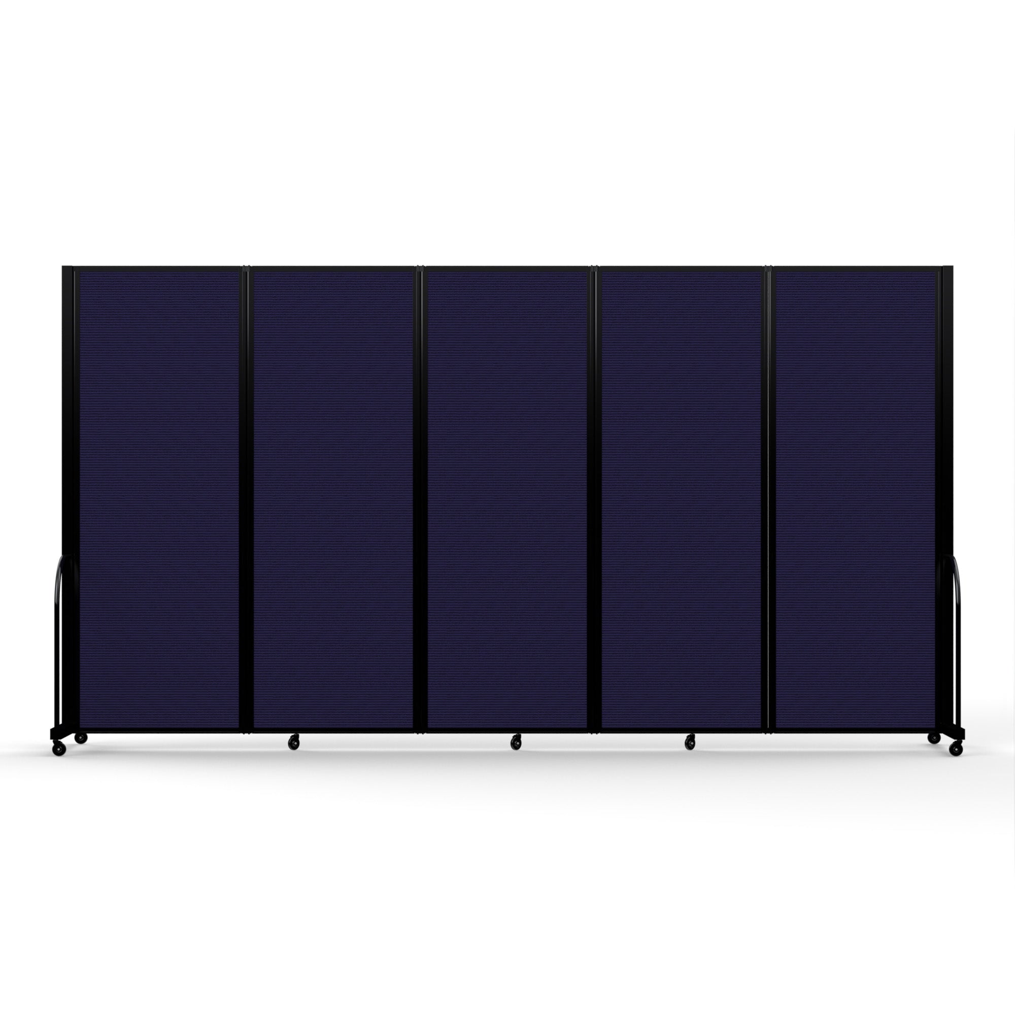 Screenflex Full Motion Divider, 7'6" x 14'1", Black Frame, Navy