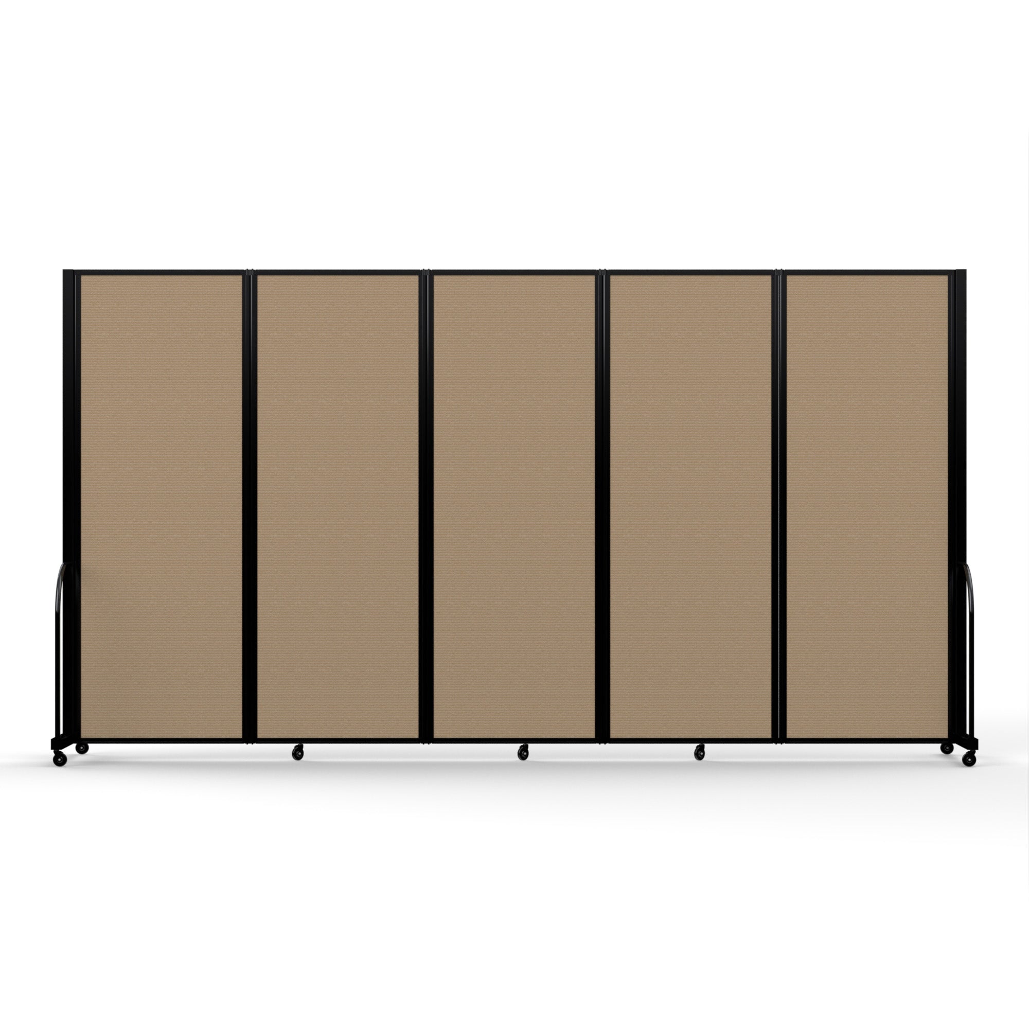 Screenflex Full Motion Divider, 7'6" x 14'1", Black Frame, Desert