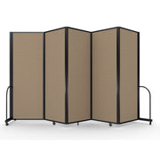 Screenflex Full Motion Divider, 7'6" x 14'1", Black Frame, Desert