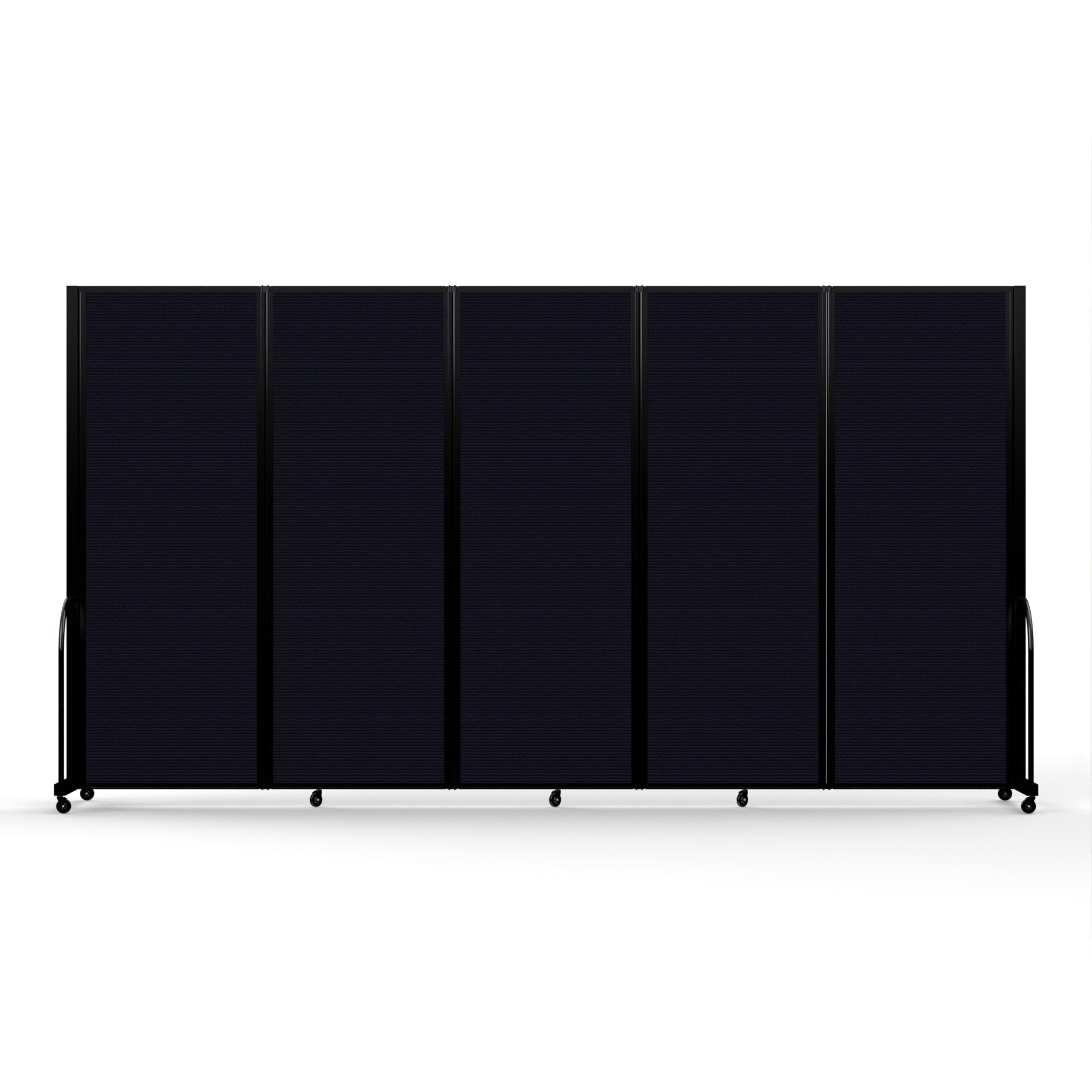Screenflex Full Motion Divider, 7'6" x 14'1", Black Frame, Black